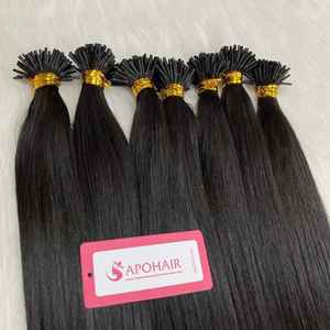 Venta al por mayor de plástico ITIP extensiones de cabello 22 pulgadas 100% cabello humano recto ITIP extensiones de cabello humano con la mejor calidad - Product Image 4