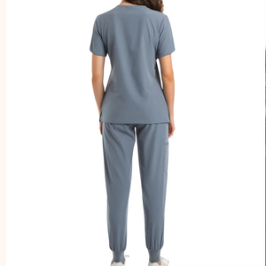 Uniforme médical personnalisé en bleu royal pour femmes, uniforme chirurgical d'hôpital, ensemble infirmier, logo, vente en gros 2025 - Product Image 6