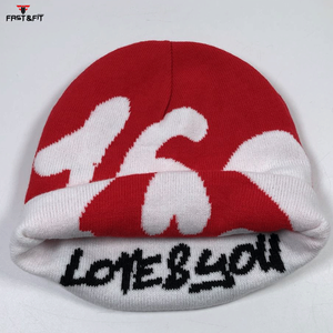 Nouvelle conception, haute qualité, respirant, imperméable, en coton polaire tricoté, bonnets et casquettes, bonnets d'hiver unisexes, broderie 3D - Product Image 2