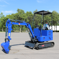 Mini-excavatrice électrique de 1,5 tonne avec batterie au lithium 72V pour travaux agricoles et de construction