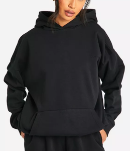 Sweat à capuche surdimensionné en molleton lourd 100% coton de qualité supérieure pour femmes Logo personnalisable 380 GSM Design multicolore du Bangladesh - Product Image 3