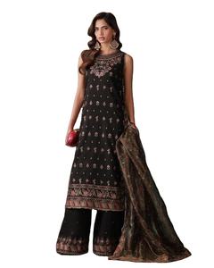 WS International 628 Salwar Kameez de Colores Increíbles para Mujer, Material de Viscosa, Sin Arrugas, Absorbe la Humedad, para Fiestas y Bodas - Product Image 1