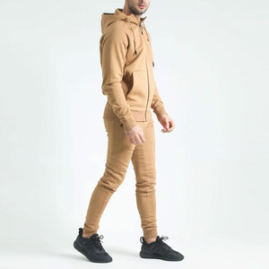 Nouveau style survêtement décontracté à capuche pour homme grande taille, motif uni, 100 % coton épais, respirant et à séchage rapide - Product Image 1