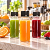 Bouteilles de jus et de lait en PET miniatures portables, contenants de boissons en vrac, gobelets en plastique vides de 2 oz