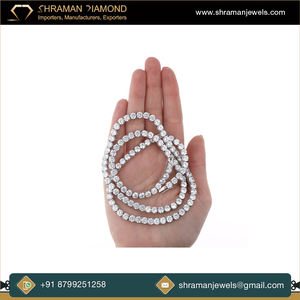 Collar de Diamantes de Moissanita Brillante de 5 mm con Eslabones de Tenis Personalizados, Plata de Ley 925, Geométrico, Estilo Hip-Hop, Regalo de Boda para Hombre - Product Image 3