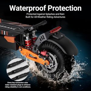 สกู๊ตเตอร์ไฟฟ้า ZSNAKEST สำหรับผู้ใหญ่ กำลังสูง 6000 วัตต์ มอเตอร์คู่ ความเร็วสูงสุด 83 กม./ชม. แบตเตอรี่ 60V 30Ah ระยะทางวิ่งได้ 60+ ไมล์ (96+ กม.) - Product Image 5