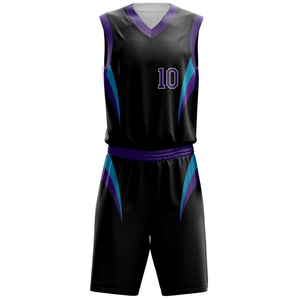 Uniformes de baloncesto de sublimación de suministro directo de fábrica de poliéster 100% uniformes de baloncesto de secado rápido transpirables ajustados a la venta - Product Image 2