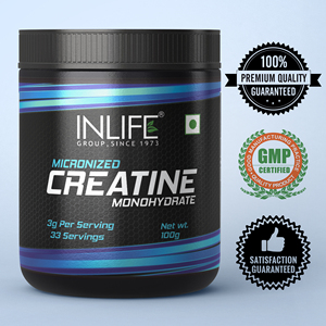 Créatine monohydrate micronisée INLIFE, complément alimentaire original pour la musculation, paquet de 100 g, 3 grammes de créatine, flacon en HDPE, 10 pièces - Product Image 3