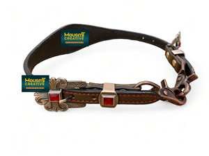 La elección del comprador Western Horse Wither Strap Argentina Cuero Piel de serpiente roja Textura Accesorios de cobre Fabricante ecuestre OEM - Product Image 5