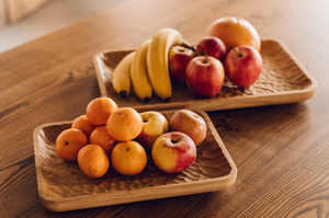 ถาดเสิร์ฟอาหารไม้มะม่วง2ถาดงานอเนกประสงค์สำหรับตกแต่ง100% ชุดพิธีขึ้นบ้านใหม่ล่าสุด - Product Image 4