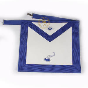 Tablier maçonnique Regalia brodé à la main de qualité supérieure Tablier maçonnique maître de haute qualité - Product Image 6