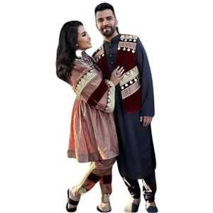 Vestido afgano kuchi hecho a mano a la venta, tela de terciopelo de la mejor calidad, parche bordado kuchi afgano, vestido de diseño de trabajo para mujer - Product Image 4