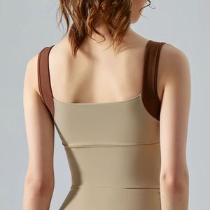 Soutien-gorge de sport pour femmes de haute qualité avec fermeture à glissière sans couture respirant grande taille, coton/fibre de bambou - Product Image 4