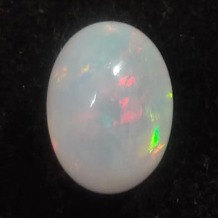 Natürlicher äthiopischer Opal 20x14mm ovaler Cabochon 18,45 ct echte Opal kabinen für Schmuck voller Feuer ovaler weißer Opal edelstein kabine