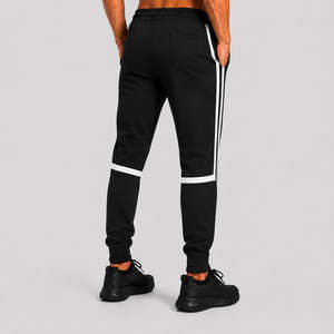 Core Fit <b>Joggers</b> Black <b>Slim</b> Fit High Waist Sporty Pants Pleats Patterns Long Leg Fashionable Customizable Logo XL for Winter - Product Image 2