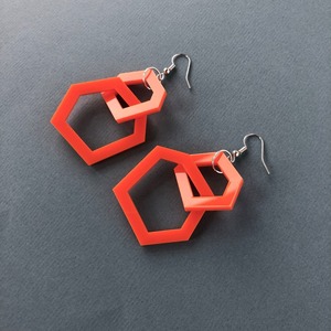 Boucles d'oreilles pendantes en résine belles boucles d'oreilles modernes de qualité extrême - Product Image 3