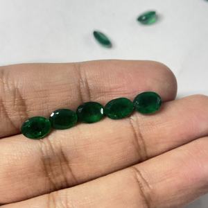 Esmeralda Zambiana Natural, Forma Ovalada, Facetada, Verde, Gema Suelta para Joyería, Preciosa, Certificada, de 2x4 mm a 8x10 mm - Product Image 1