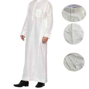 Vêtements islamiques en gros Thobe pour hommes Nouvelle mode Koweït Marocain Arabe Musulman Jubba Thobe Kaftan Daffah Abaya pour hommes - Product Image 3