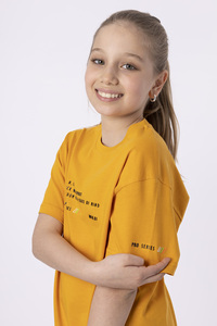 เสื้อยืดเด็กผู้หญิง,เสื้อยืดผ้าฝ้าย100สำหรับใส่ในฤดูร้อนสวมใส่สบายคุณภาพสูงแบบมืออาชีพจากตุรกี - Product Image 4