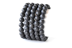 Natural Matt Black Onyx 8mm Round <b>Beaded</b> <b>Bracelet</b> Superb Quality Healing Crystals For Fashion Jewelry Mediation at Best Price - Product Image 6