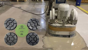 4 英寸 100x10mm 湿式金刚石垫片，用于去除划痕、研磨和抛光混凝土地板，台风型 - Product Image 2