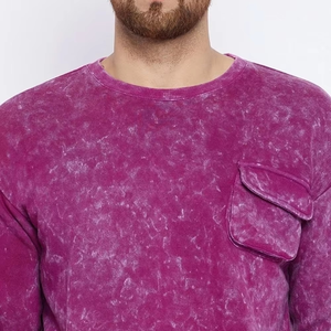 Ensemble de survêtement pour homme en coton 100% délavé à l'acide, vêtements d'hiver avec col à capuche, nouvelle mode, couleur unie, best-seller - Product Image 2