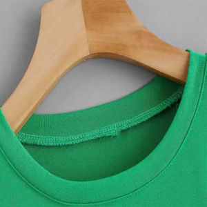 T-shirt d'été en coton 100% de haute qualité pour hommes, style tendance; tissu tricoté formel de couleur unie à coupe ample et régulière - Product Image 4