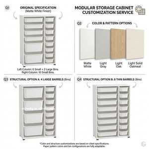 Meuble de rangement en plastique blanc à 13 compartiments <span class=keywords><strong>pour</strong></span> chambre d'enfant, unité de rangement en bois <span class=keywords><strong>pour</strong></span> jouets d'enfants - Product Image 5