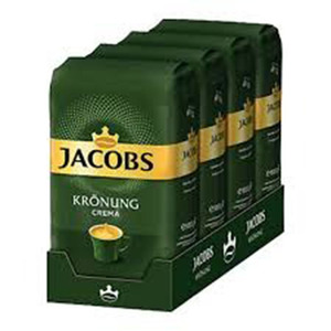 Crema Kraftig Jacobs Kronung Granos de café Premium Fuerte Tostado Aromático Espresso Mezcla Sabor equilibrado Café de grano entero Paquete de 1kg - Product Image 3