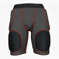 Short de compression rembourré léger et respirant à haute élasticité marron pour l'entraînement au football, protection du gardien de but, printemps