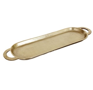 Luxury Aluminium Hot Selling Aluminium Decorative <b>Trays</b> From India Premium Home <b>Decor</b> <b>Tray</b> New Arrival Stylish Serving Platters - Product Image 2