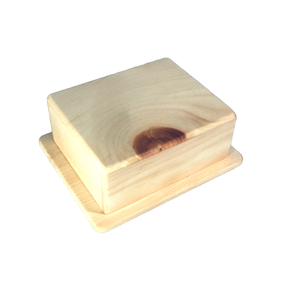 จานเนยไม้หรูหราพร้อมฝาปิดและปรับแต่งภาชนะบรรจุเนยพร้อมฝาไม้สำหรับรูปทรงสี่เหลี่ยม - Product Image 3