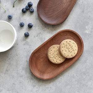 Plateau de service en bois d'acacia Fruits secs Assiette décorative en bois massif naturel en stock Plateau avec logo personnalisé - Product Image 2
