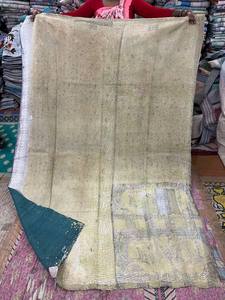 Colcha Reversible de Algodón Kantha con Parches, Acolchada a Mano, 300 Hilos, Estilo Vintage Boho, Cubrecama Ligero - Product Image 3