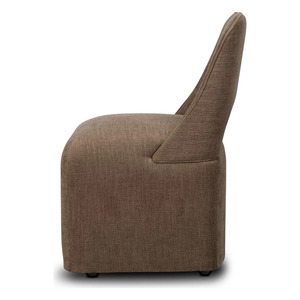Chaise de salle à manger moderne rembourrée en tissu avec dossier découpé, non pliable, mobilier de maison - Product Image 2
