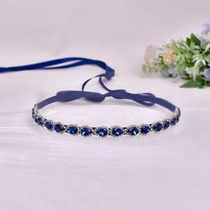 Cinturón de Novia Azul Marino Bridella BS190ML con Detalles de Pedrería - Product Image 3