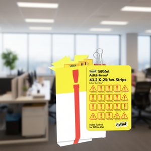 Bandelettes adhésives jaunes Post-it, 50 feuilles, 43,2 x 25,4 mm, symbole d'index avec point d'interrogation pour usage bureautique - Product Image 3