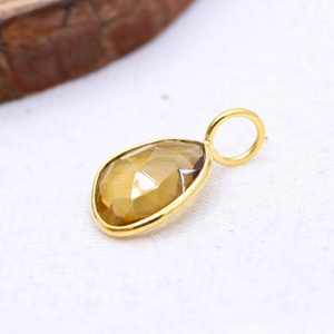 Natural Golden Citrine Gemstone 925 <b>Solid</b> Sterling Silver <b>Gold</b> Plated Handmade Women <b>Pendant</b> Jewelry for Wholesale - Product Image 2