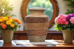 Urne funéraire en bois de qualité supérieure pour cendres adultes avec finition lisse pour mémorial d'affichage à la maison - Product Image 3