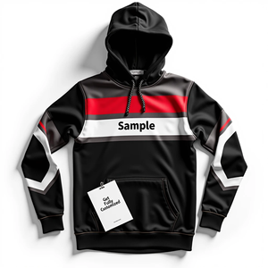 Sudadera con Capucha para Hombre, Estilo Urbano, Holgada, Sublimada, Personalizada, 100% Poliéster, Mezcla de Algodón Básico, Prenda Diaria - Product Image 3