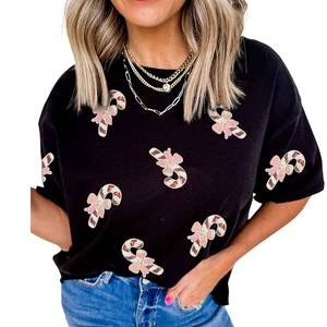 Camiseta clásica con estampado para mujer, camiseta informal regular de alta calidad 100%, excelente calidad, gran oferta, camiseta ajustada para mujer - Product Image 5