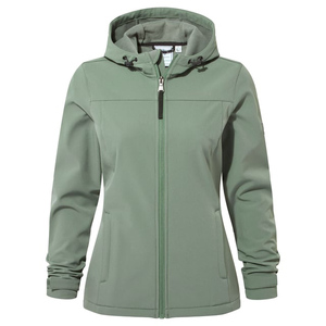 Veste à capuche Keld Softshell pour femmes Light Forest vente en gros prix d'usine manches longues coupe-vent vestes de course en plein air pour femmes - Product Image 6