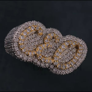 Original 925 Plata hombres elegante Moissanite Iced out joyería Hip Hop diseño anillo de bodas con diamante para él - Product Image 1