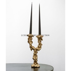 Unique Aluminum Antique Candle Holders 3 Arms <b>Table</b> <b>Top</b> <b>Decoration</b> Candle Holders Trending New Arrival Lightening Candle Holders - Product Image 4
