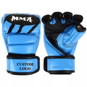 Gants de boxe MMA en cuir, gants d'entraînement professionnels avec fermeture à boucle et protection professionnelle - Product Image 4