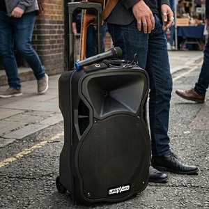 Système de sonorisation portable Lastvoice LS-P1912EH 12 pouces >800W 2.0 canaux avec microphone intégré, télécommande et microphone sans fil pour casque - Product Image 1