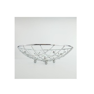 ตะกร้าเก็บผลไม้สแตนเลส2ชั้นทำจากเงิน2ชั้นสุดหรูสำหรับบ้านและเครื่องครัว - Product Image 2