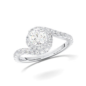 Luxurious 3.90 Carat E-F/VVS-VS <b>Moissanite</b> Round Cut Engagement <b>Ring</b> for Women in Silver - Product Image 3