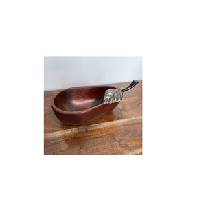 Bol en bois de forme ronde de haute qualité avec poignée en laiton Taille personnalisée Échantillon durable et gratuit Grand prix à vendre - Product Image 2