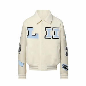 Chaqueta Universitaria de Moda para Hombre, Invierno 2026, Personalizada, al por Mayor, con Parche Bordado de Chenilla - Product Image 1